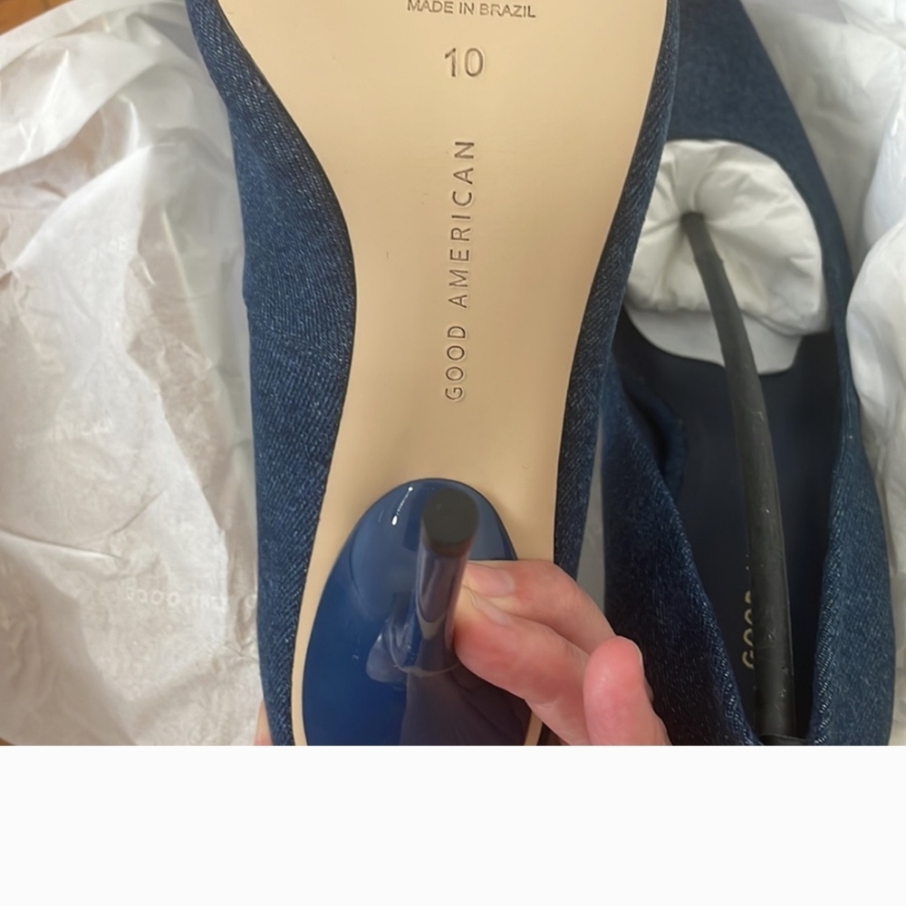 Good American Women's Blue Heels NIB - Picture 6 of 7